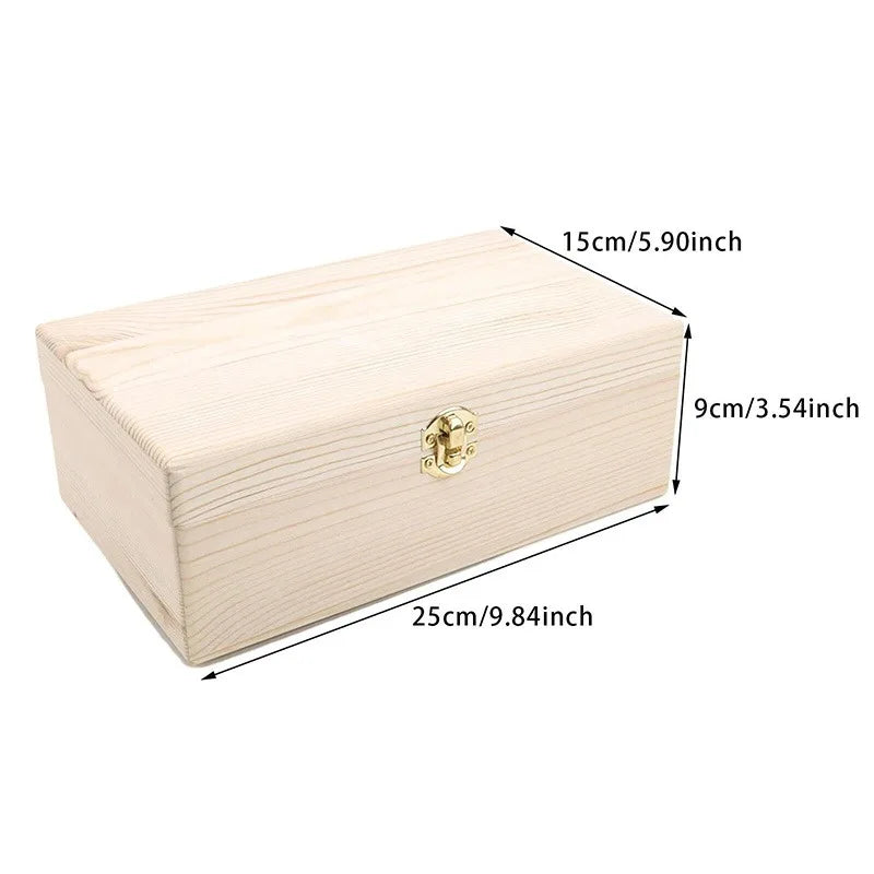 Wooden Storage Box with Lid