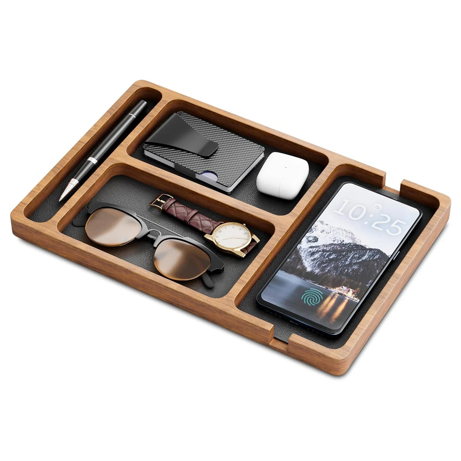 Wooden Desk Organizer Tray